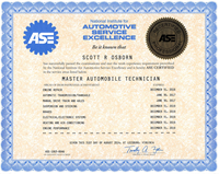 Certified Master Technician - Osborn's Automotive Inc.