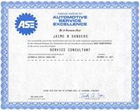 ASE Certified Service Consultant at Osborn's Automotive Inc.